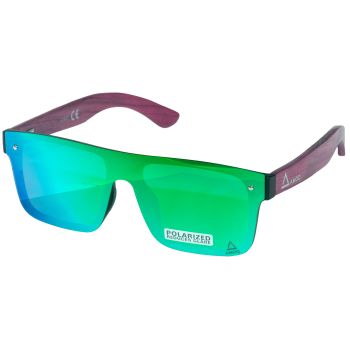 AMOQ Burst Sunglasses PLRZD Wood-Green Mirror