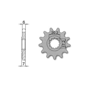 Forte Front sprocket, 13 teeth (420), Minarelli AM6