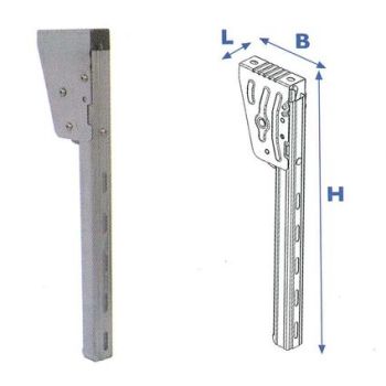Allasõidutõkke kandur, 735mm, roostevaba teras