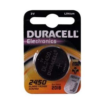 Tablett-patarei, duracell, cr2450, 3v