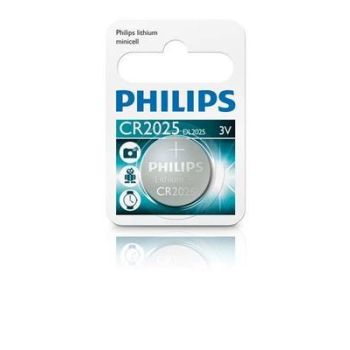 Tablett-patarei, philips, 3v, cr2025, 1tk