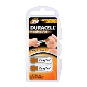 Patarei, kuuldeaparaadile, duracell, 6tk 1,35v
