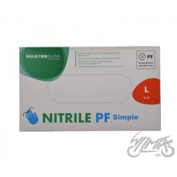 GLOVE, MECHANIC, NITRIL, SIZE L, BLUE, 100 PCS