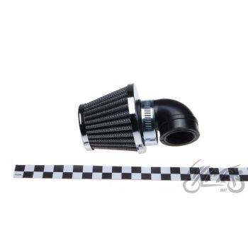 Õhufilter koonus 90 kraadi, kroomitud, karb diam. 32mm