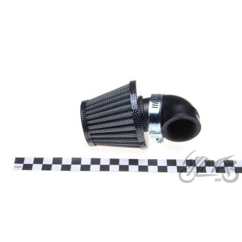 Õhufilter koonus, carbon look, 90 kraadi, KL102L2, karb diam. 38 mm