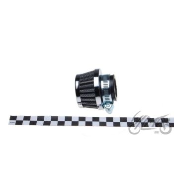 Õhufilter koonus madal, kroomitud, väike, KS101M1, karb diam. 30 mm