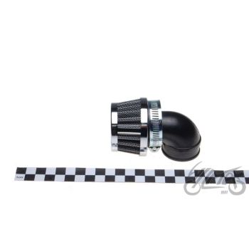 Õhufilter koonus madal, 90 kraadi, väike, KS101M3, karb diam. 30 mm