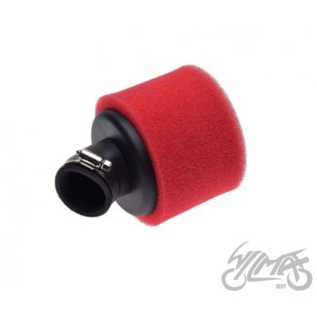 Õhufilter Punane Ø35mm kõver 45 kraadi