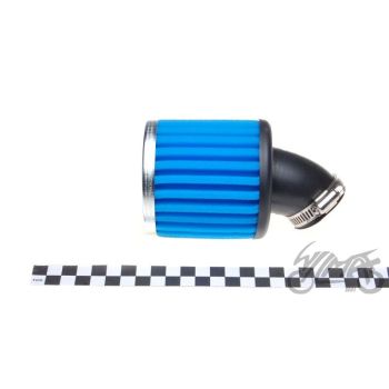 Õhufilter d.38mm, kõrge, nurgaga, silinder sinine HIGH-PERFORMANCE