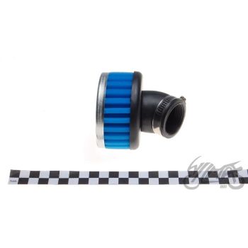 Õhufilter d.35-36mm, madal, nurgaga, silinder sinine HIGH-PERFORMANCE