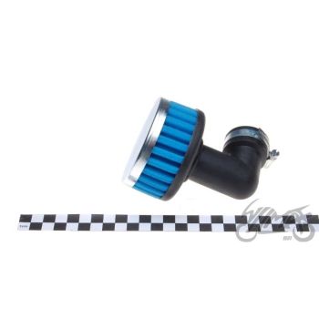 Õhufilter d.34mm, 90 kraadi nurgaga, madal, poroloon