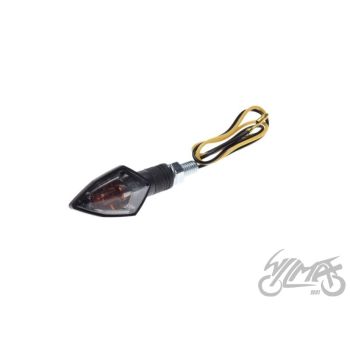 Suunatuli esimene, valge klaas, must ümbris - M8 x 1.25, 12V H6W