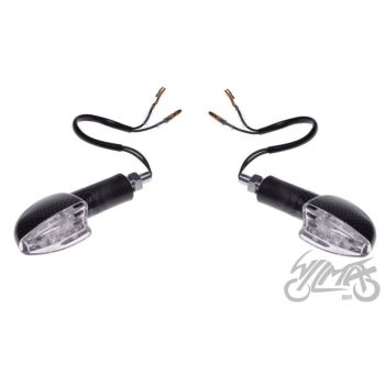 Suunatuled LED, M8 x 1.25, 12V 1W, valge klaas, Carbon-look