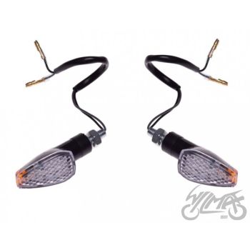 Suunatuled LED, M8 x 1.25, 12V 1W, valge klaas + oranž LED