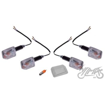 Suunatuli, M8 x 1.25, 12V 23W, valge klaas, pikk, 4tk+lisad