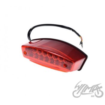 Tagatuli koos numbrimärgi tulega LED, - punase klaasiga