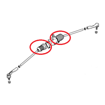Bronco Steering rack boot Polaris