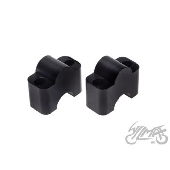 Leistangi kinnitused 22mm, alumiinium, must