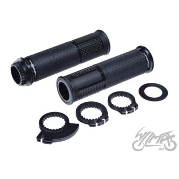 Gripid 22/24mm, rullgaasile Leoshi 654, must