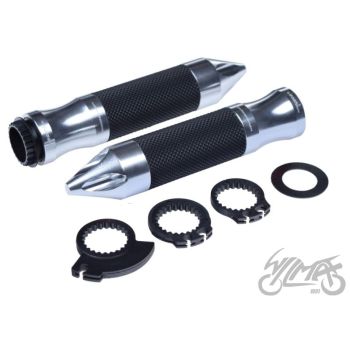 Gripid 22/24mm, rullgaasile Leoshi 653, hõbedane