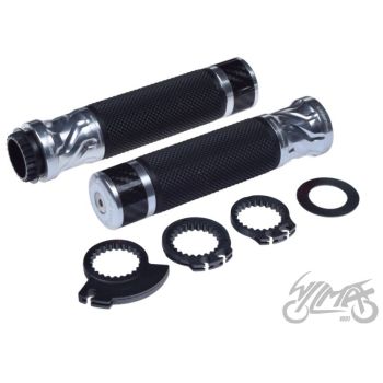 Gripid 22/24mm, rullgaasile Leoshi 655a, hõbedane