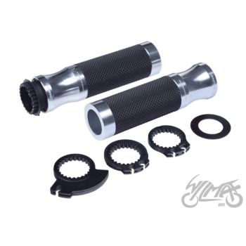 Gripid 22/24mm, rullgaasile Leoshi 652 - hõbedane