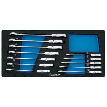 Lehtsilmus tirrvõti, pöördpeaga, 12-osa