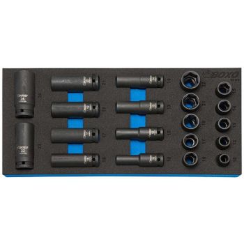 Löökpadrunid 1/2" pikad ja lühikesed 20-osa