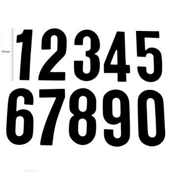 TMV Digits 150mm Black '7' (20pcs)