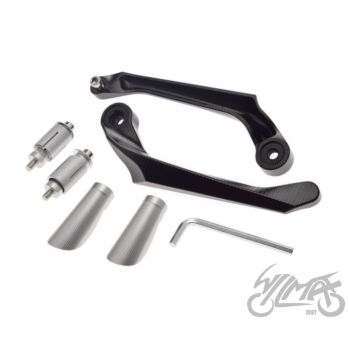 LENKSTANGI KÄEPIDEMETE KAITSE KOMPLEKT BMW S1000R S1000RR C400X C400GT HÕBEDANE