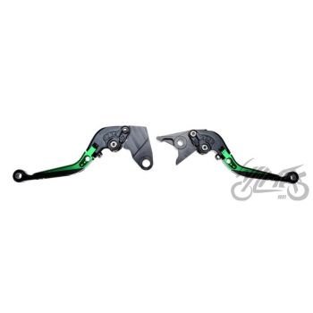 Heeblite komplekt, pidur+sidur CNC painduv, KAWASAKI, roheline