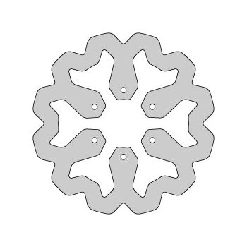 Delta Braking Brake disc, Rear, Ø220mm, Derbi Senda DRD