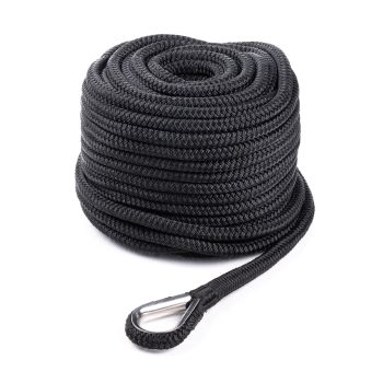 Qvarken Anchor Rope Dockline with thimble 14mm 40m black