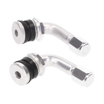 rehviventiili komplekt 90° painutatud - hõbedane