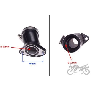 Sisselaske kollektor, vasak, 2 silindrilisele 150-250cc - CHOPPER 250