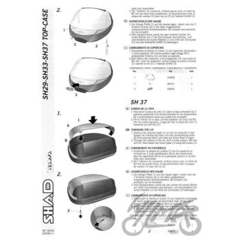 Shad SH50 kohvri (ülemise) kaas,