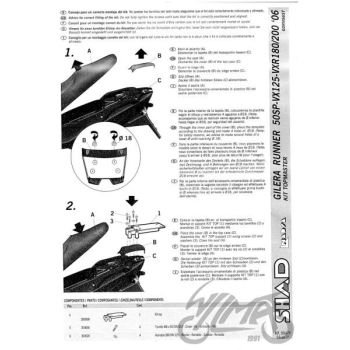 Kohvri adapter, ülemine - Shad, Gilera Runner