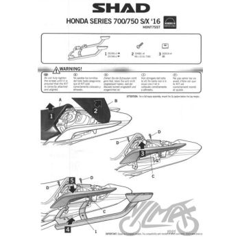 Kohvri adapter, ülemine - Shad, Honda NC750