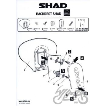 Seljatugi Shad Honda PCX 125, must