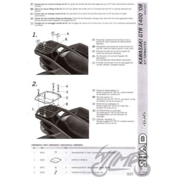 Kohvri adapter, ülemine - Shad, KAWASAKI Versys 1000