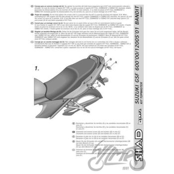 Kohvri adapter, ülemine - Shad, Suzuki bandit