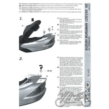 Kohvri adapter, ülemine - Shad, Suzuki bandit