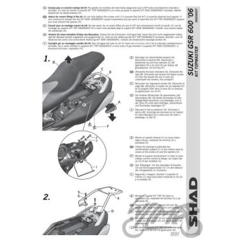 Kohvri adapter, külgmine - Shad, Suzuki GSR 600