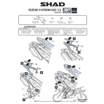 Kohvri adapter, külgmine - Shad, Suzuki Suzuki V-Strom