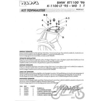 Kohvri adapter, ülemine - Shad, BMW R110RT