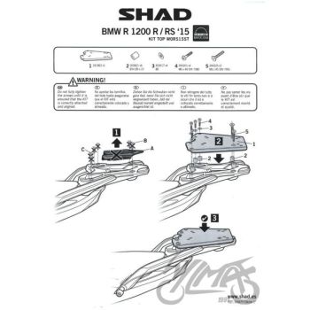 Kohvri adapter, ülemine - Shad, BMW R1200