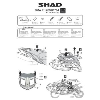 Kohvri adapter, ülemine - Shad, BMW R1200 RT