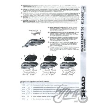 Kohvri adapter, ülemine - Shad, bmw r1200 rt