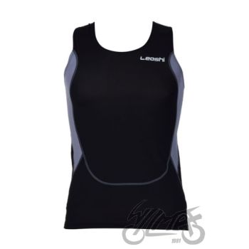 T-särk Leoshi, must/hall