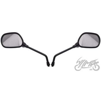 Tahavaatepeegel MP101 ovaalne, must M10